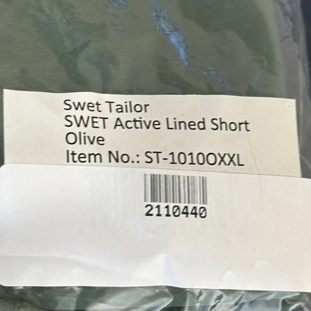 Swet Tailor Active Lined Short Men's 2XL Olive New Cell Pockets‎